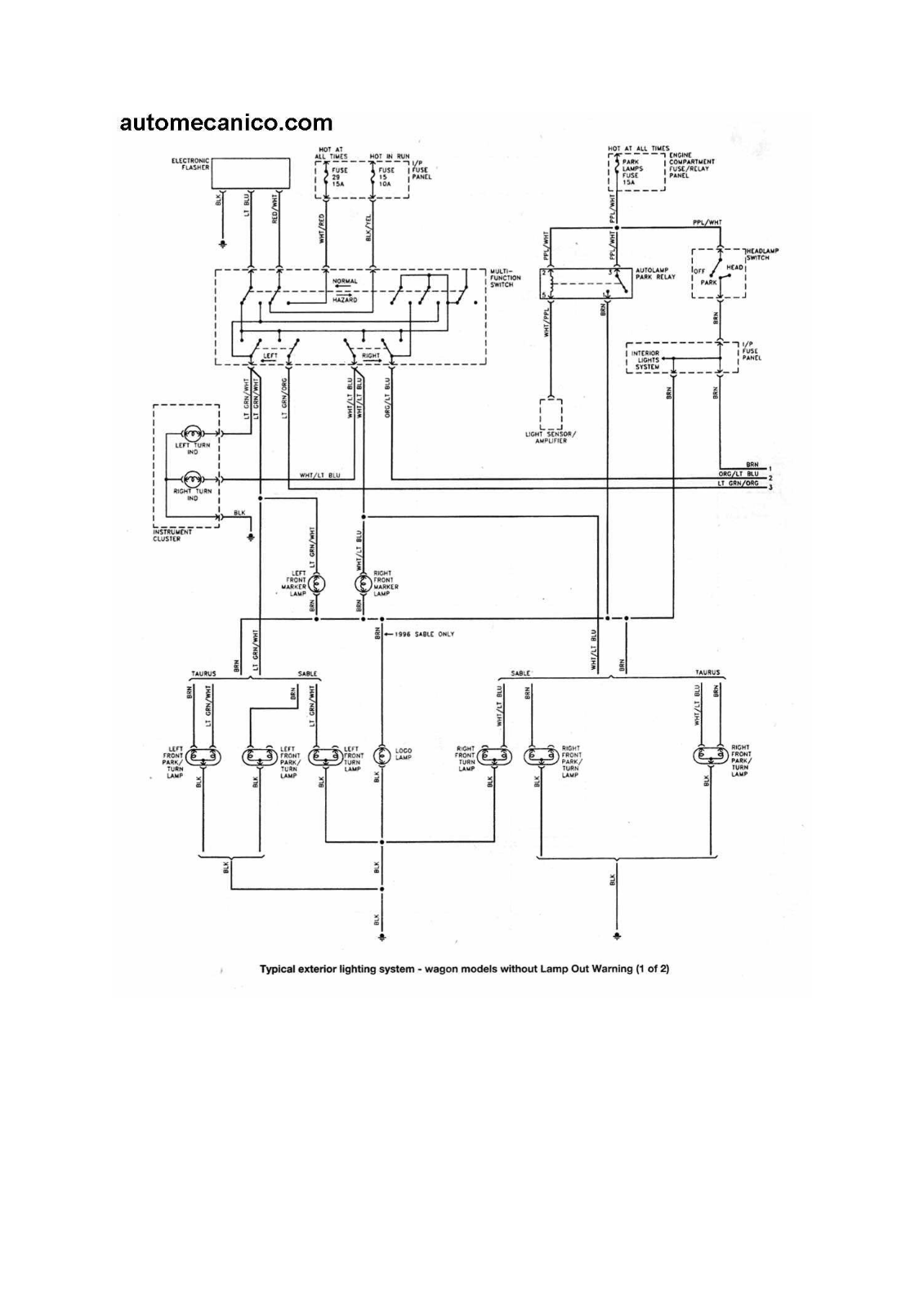 FORD Taurus 14-29 dtaur14 Diagram