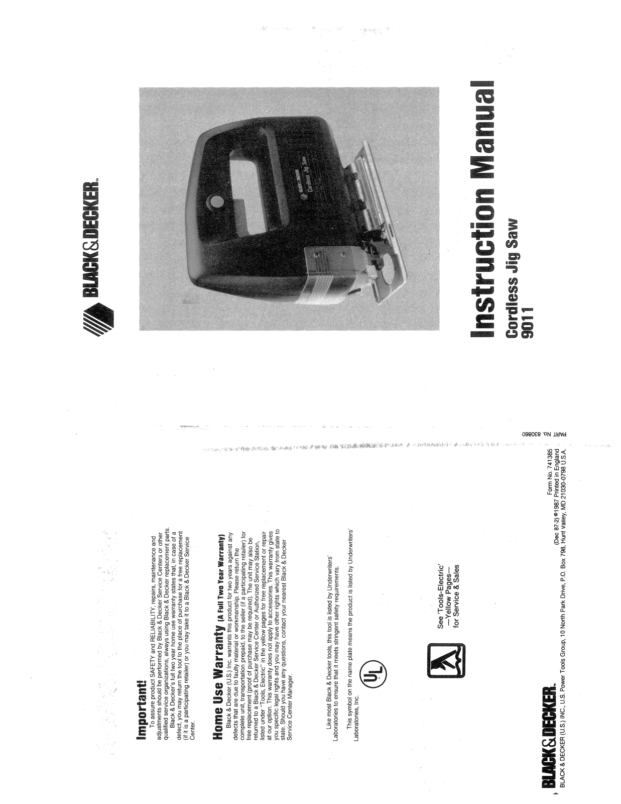 Black & Decker 9011 User Manual