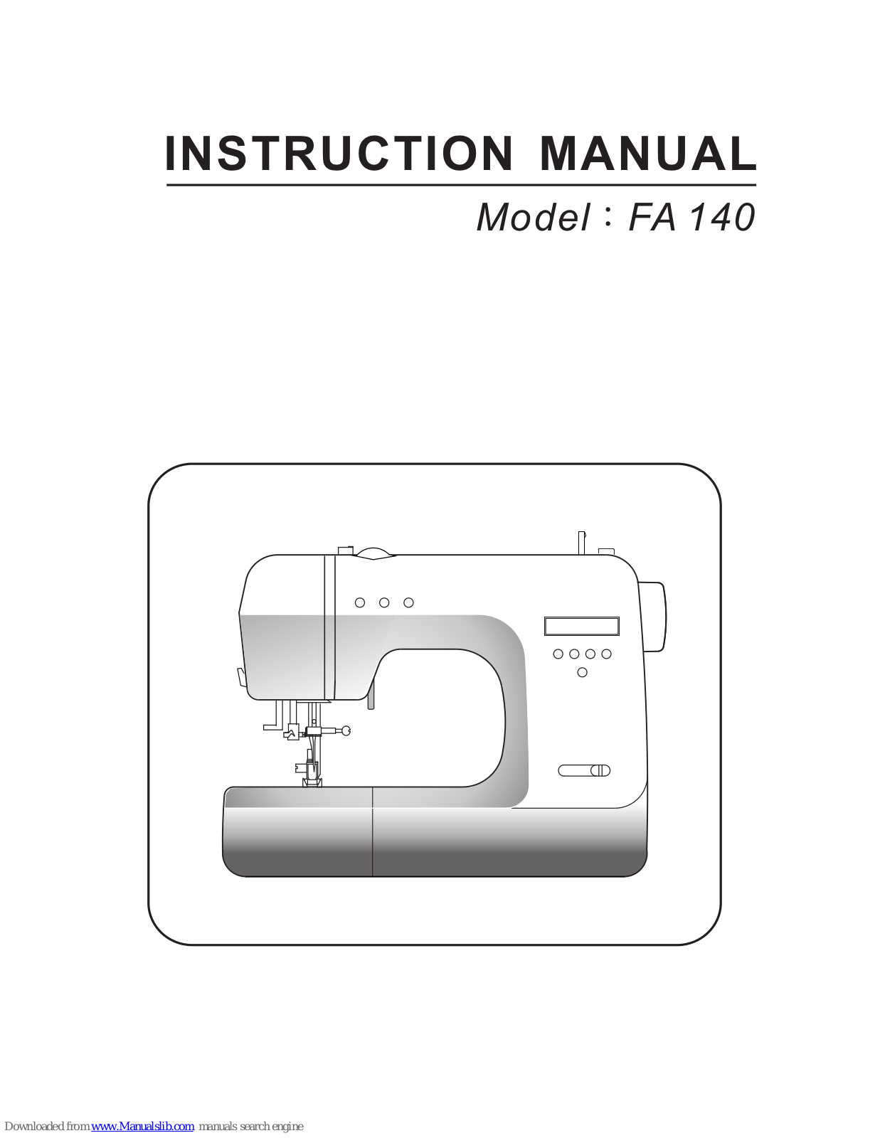 Gritzner FA 140 Instruction Manual