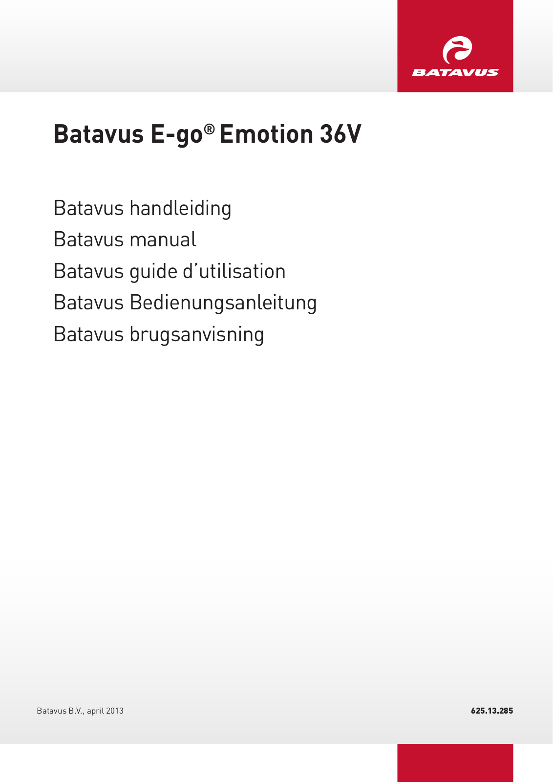 Batavus Monaco E-go User Manual