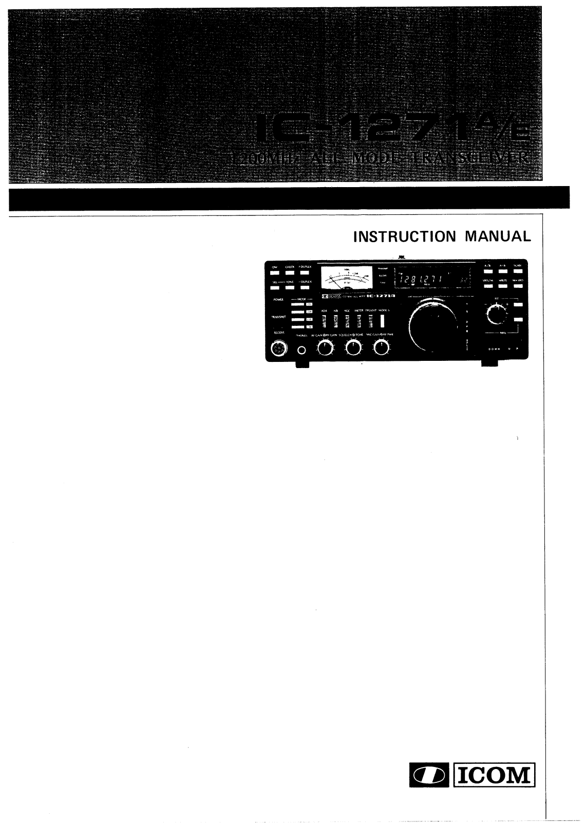 Icom IC-1271A-E User Manual