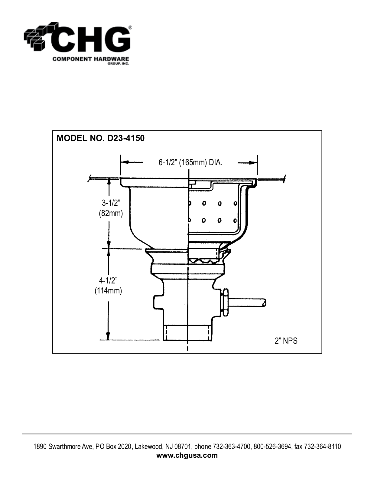 Component Hardware D23-4150 User Manual