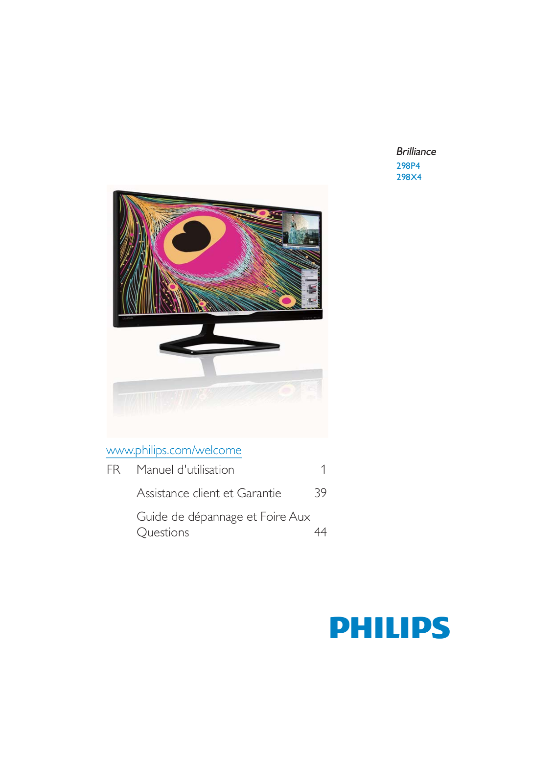 Philips 298P4QJEB, 298X4QJAB/00, 298X4QJAB User Manual