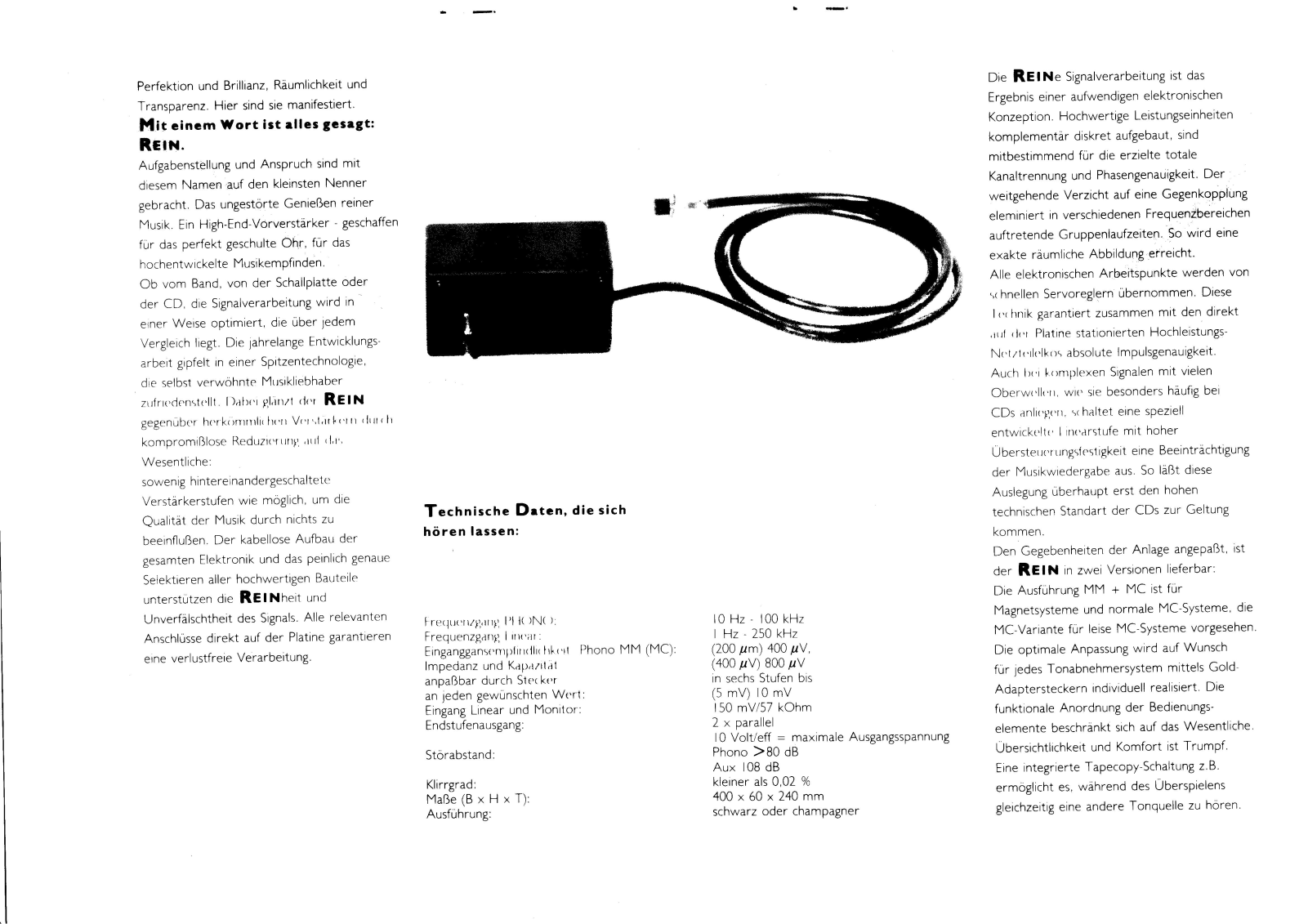 Audiolabor Rein Brochure