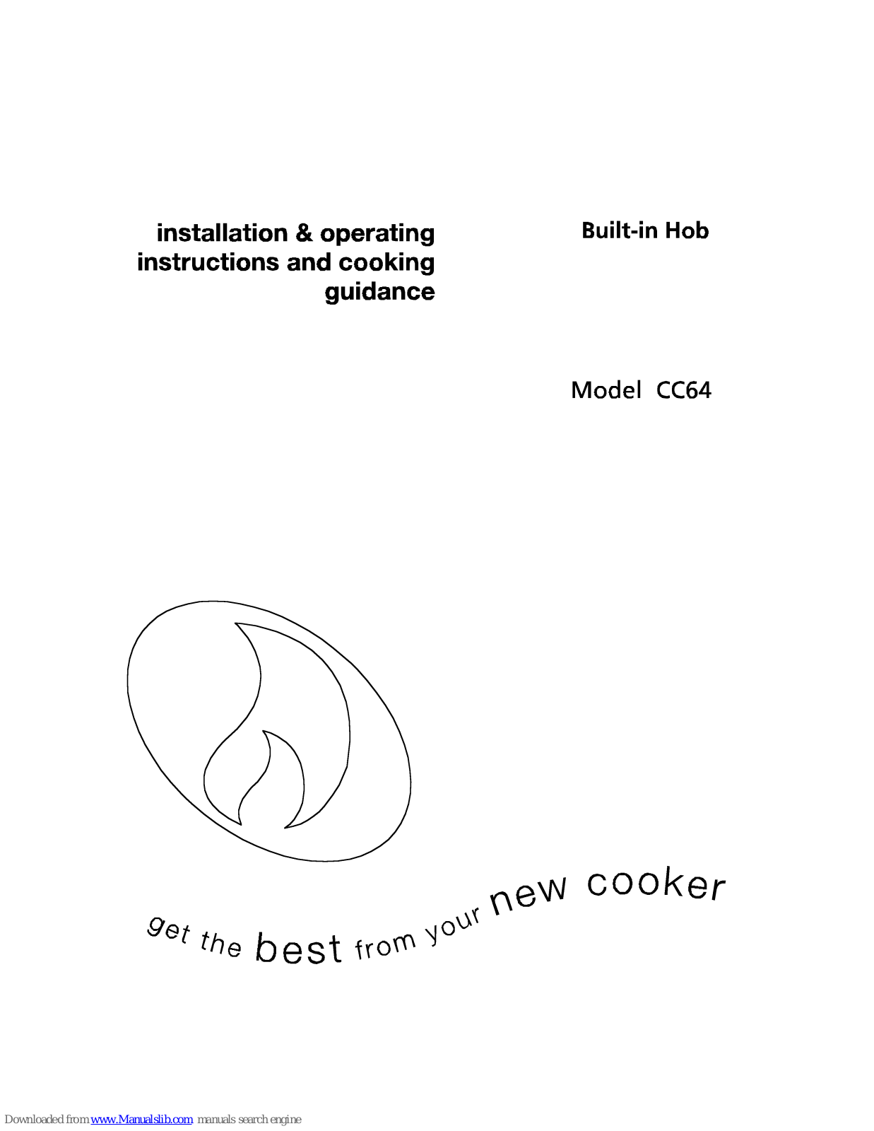 Euromaid CC64 Installation & Operating Instructions And Cooking Guidance