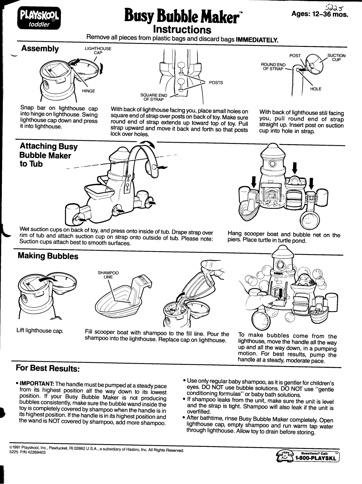 HASBRO Busy Bubble Maker User Manual