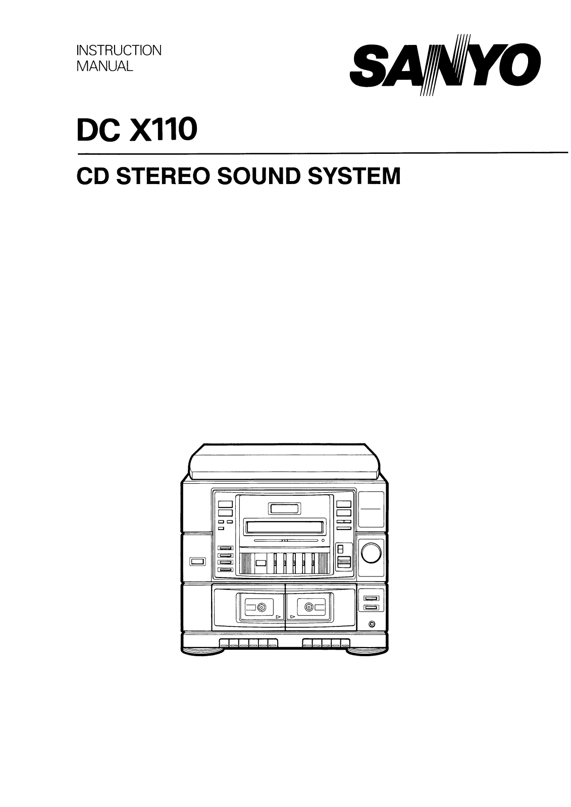 Sanyo DC X110 Instruction Manual