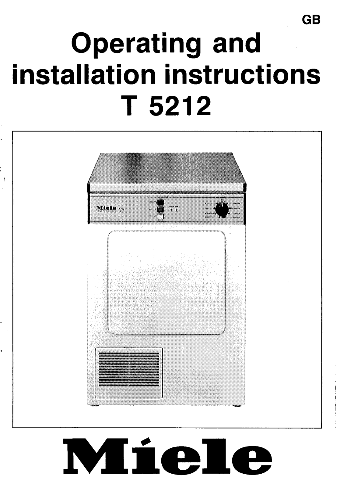 Miele T 5212 Operating instructions