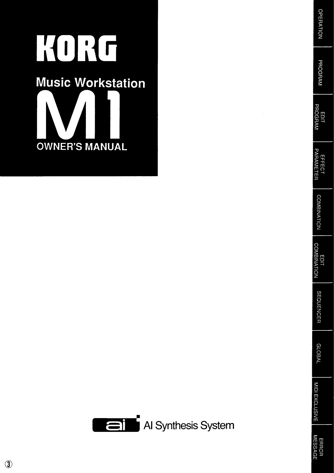 Korg M1 User Manual