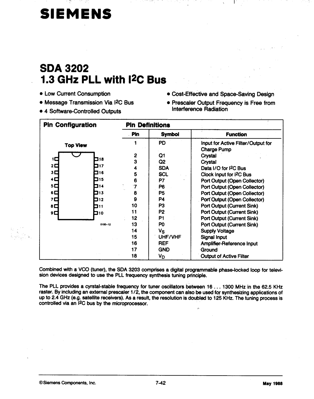 Datasheet SDA 3202 Datasheet - ManualMachine.com