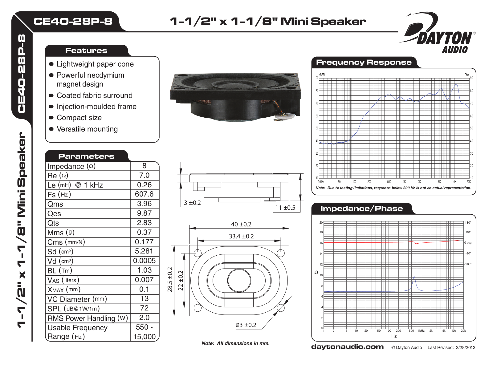 Dayton CE40-28P-8 1-1 User Manual