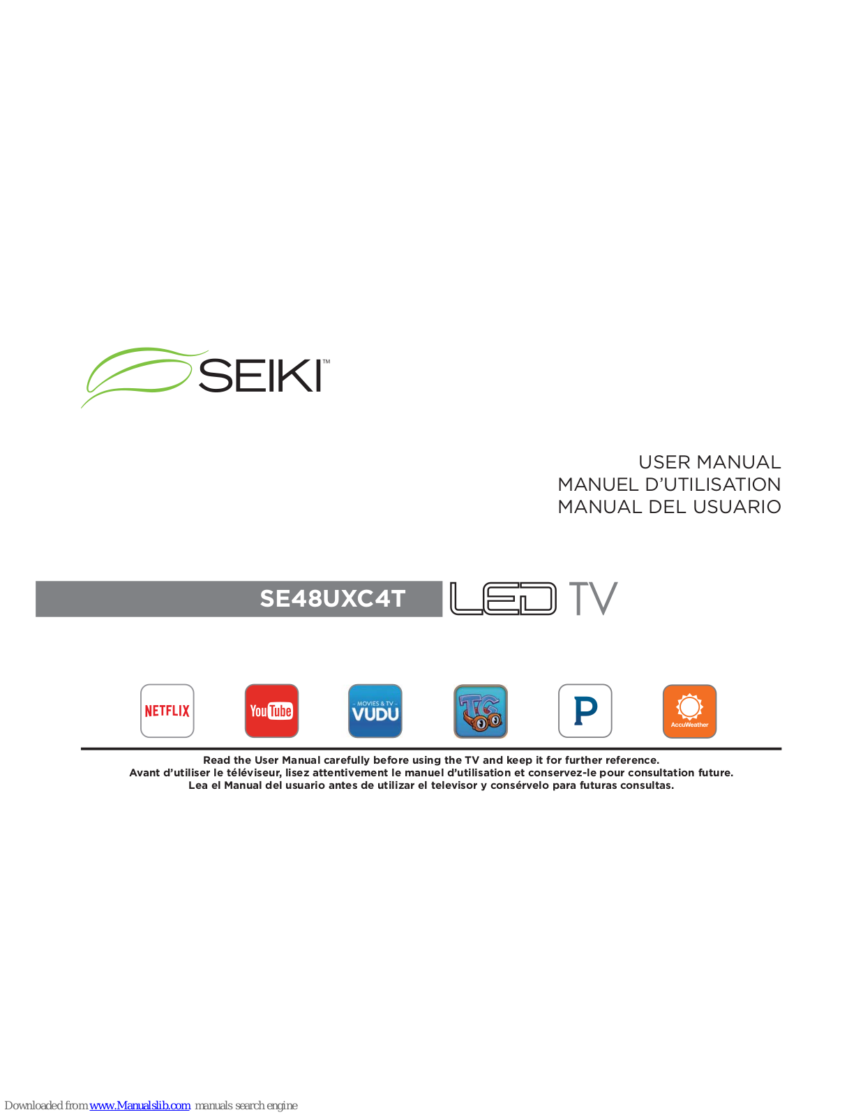 Seiki SE48UXC4T User Manual