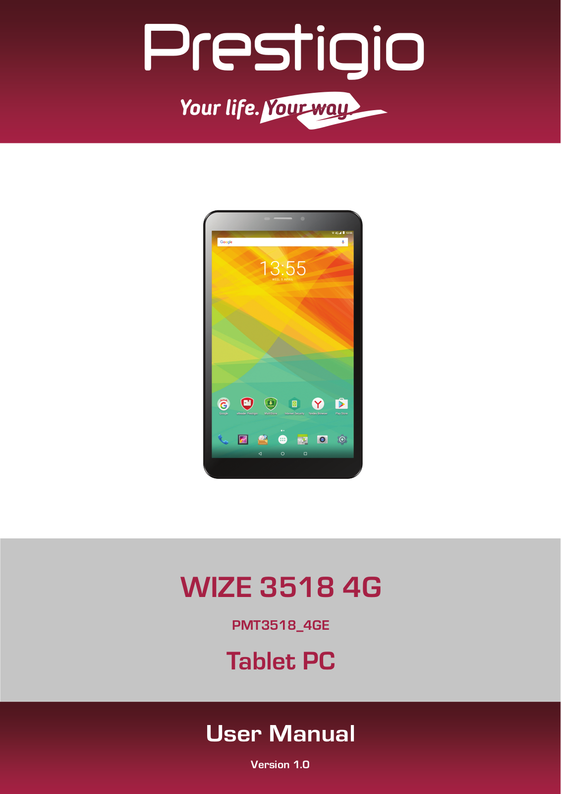 Prestigio MultiPad Wize 3518 4G Instruction Manual