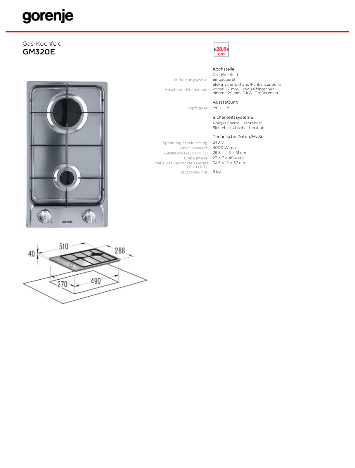 Gorenje GM320E BROCHURE