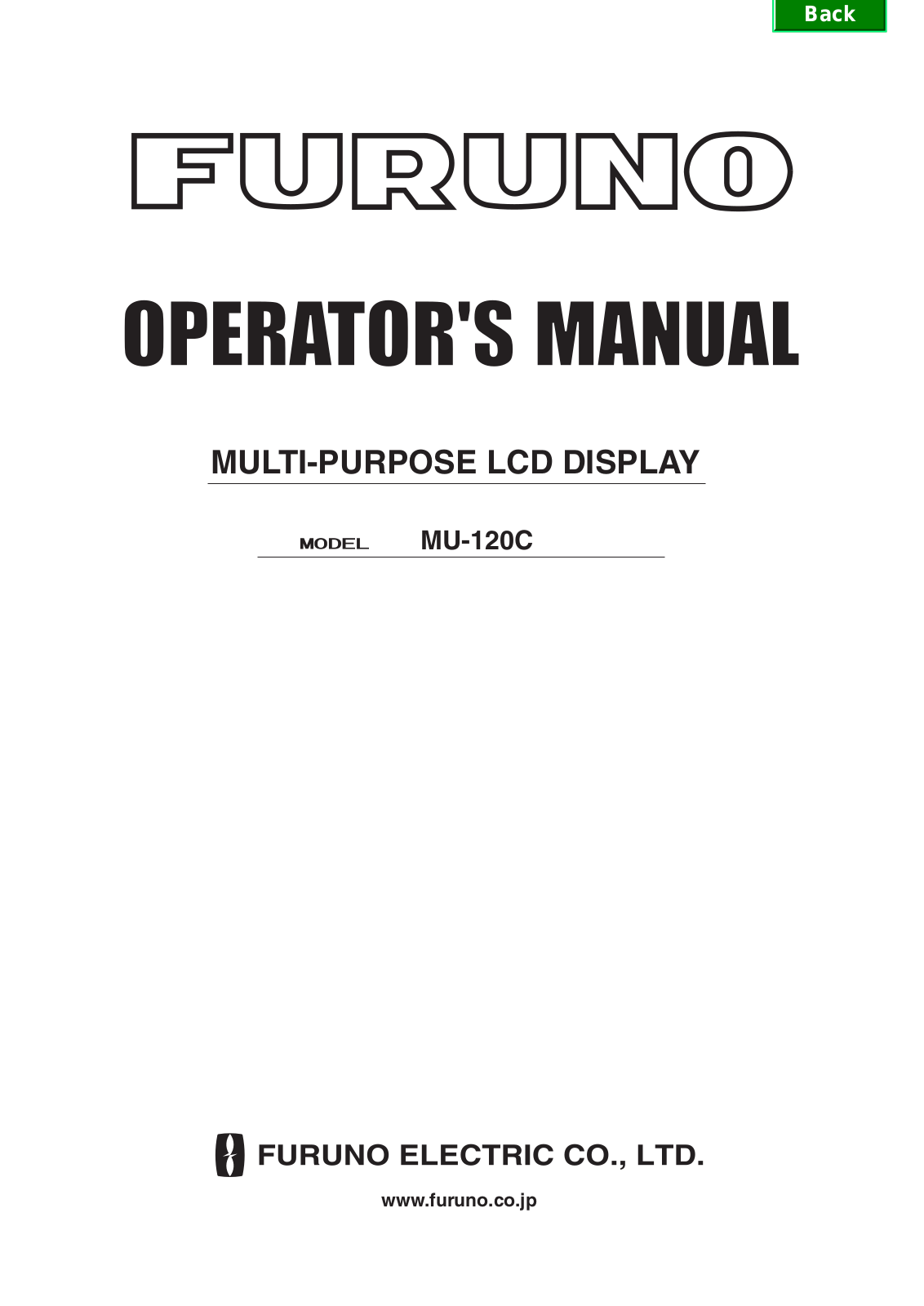 Furuno MU-120C User Manual