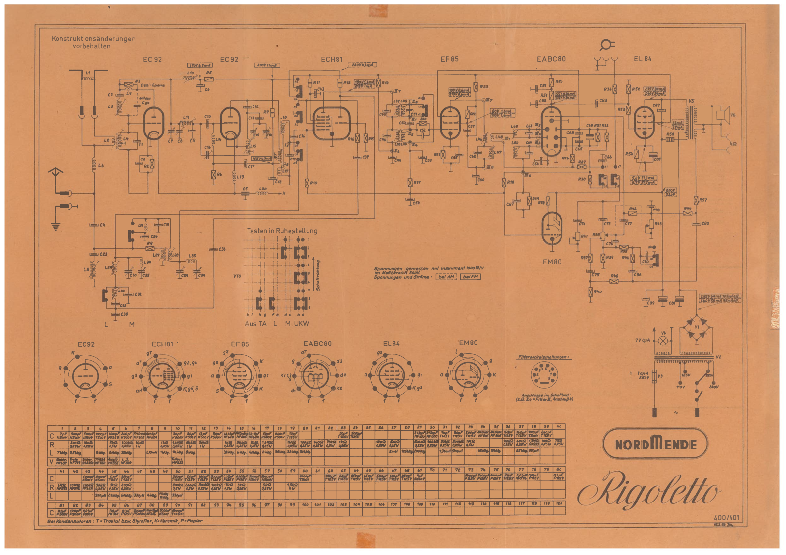 Nordmende Rigoletto Schematic