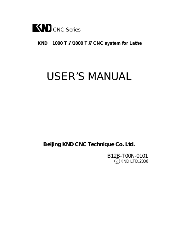 knd KND-K1000T User Manual