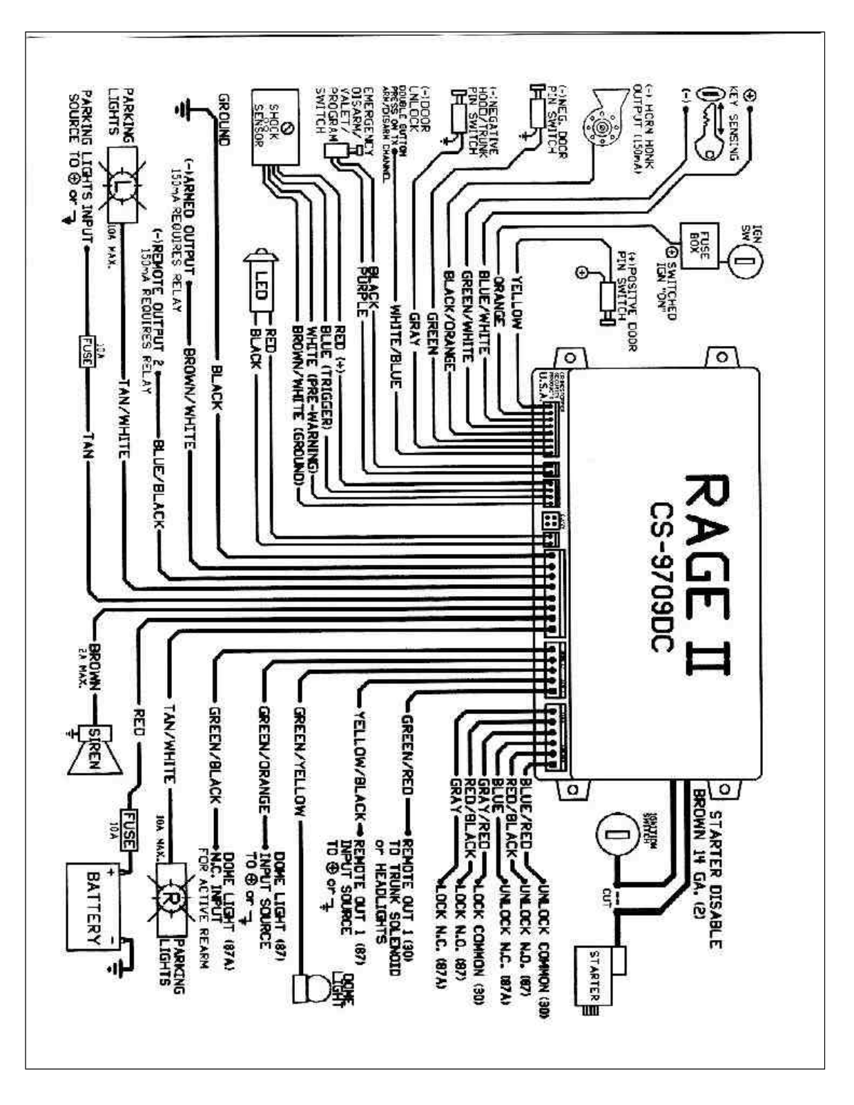 Crimestopper CS-9709 Wiring Diagram