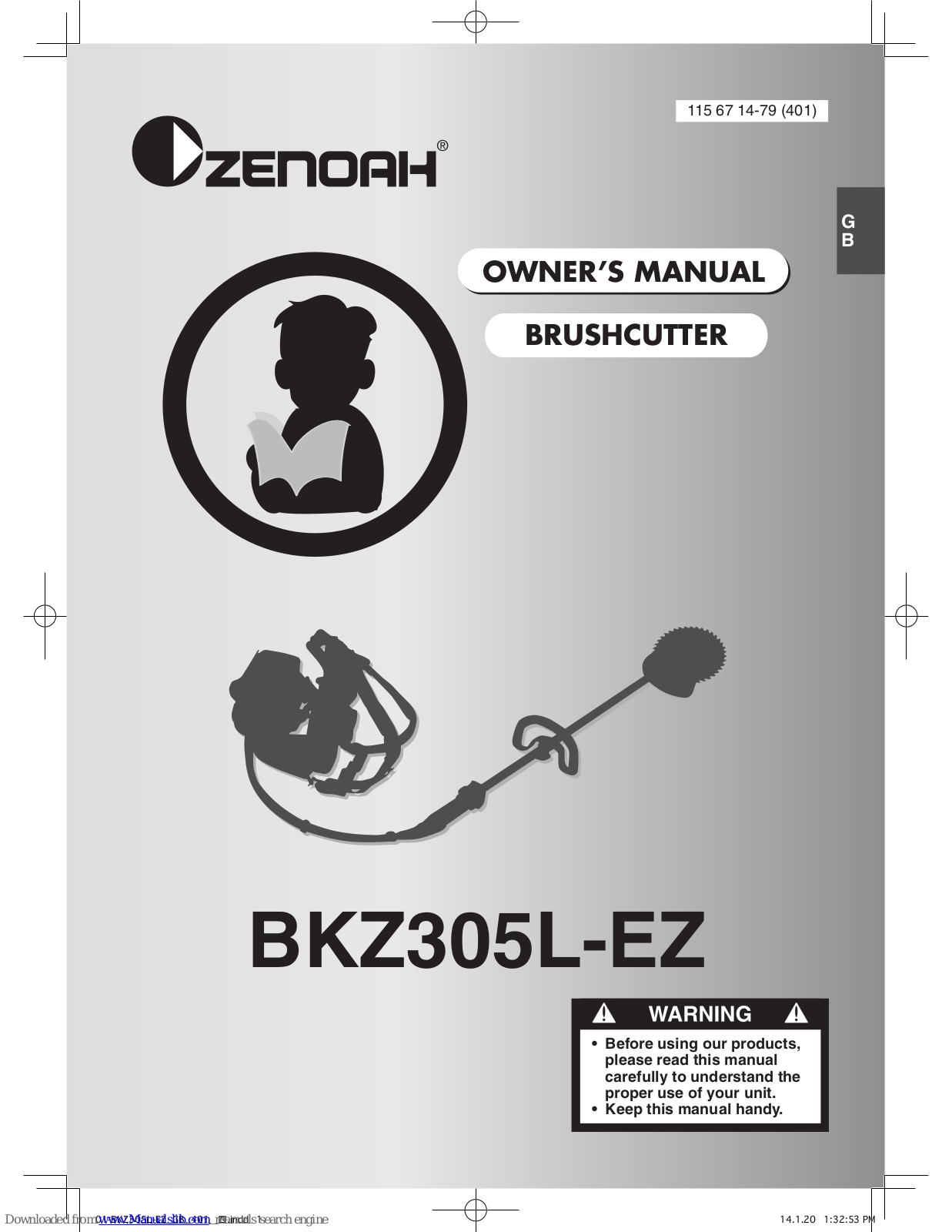 Zenoah BKZ305L-EZ Owner's Manual