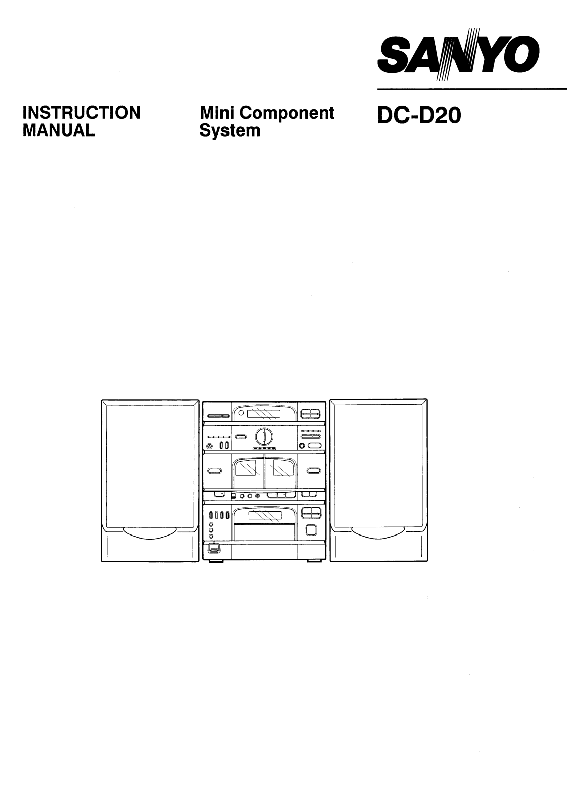 Sanyo DC-D20 Instruction Manual