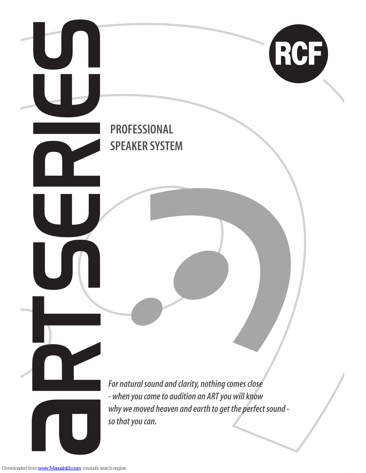 RCF ART 310, ART 312, ART 315, ART 325, ART 322 User Manual