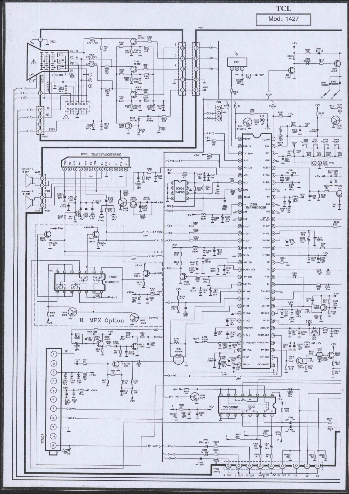 TCL 1427, 2127 Diagram