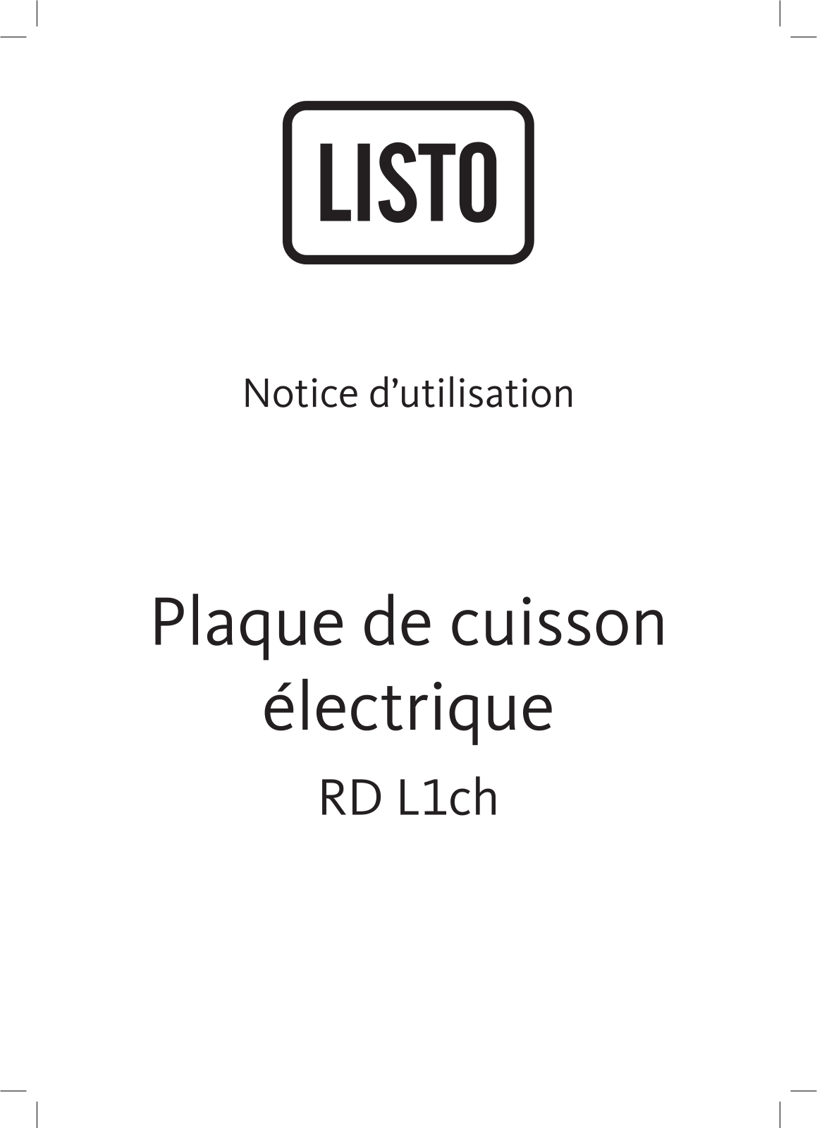 Listo RD L1ch User Manual