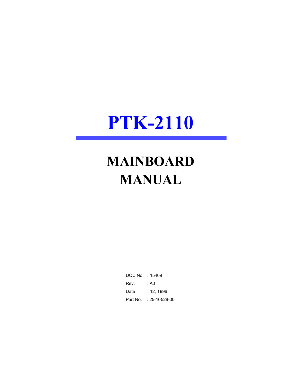 FIC PTK-2110 User Manual - ManualMachine.com
