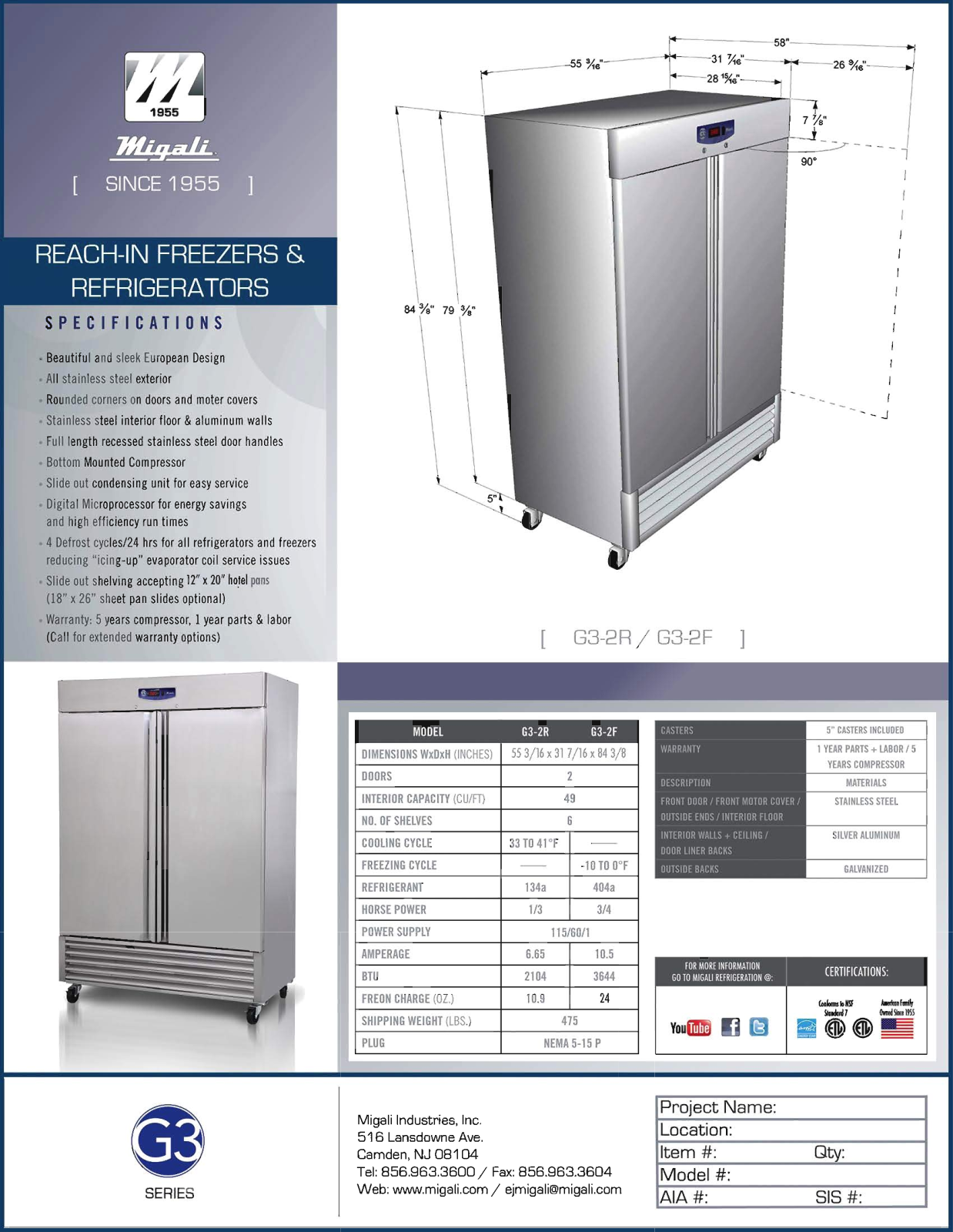 Migali G3-2F User Manual