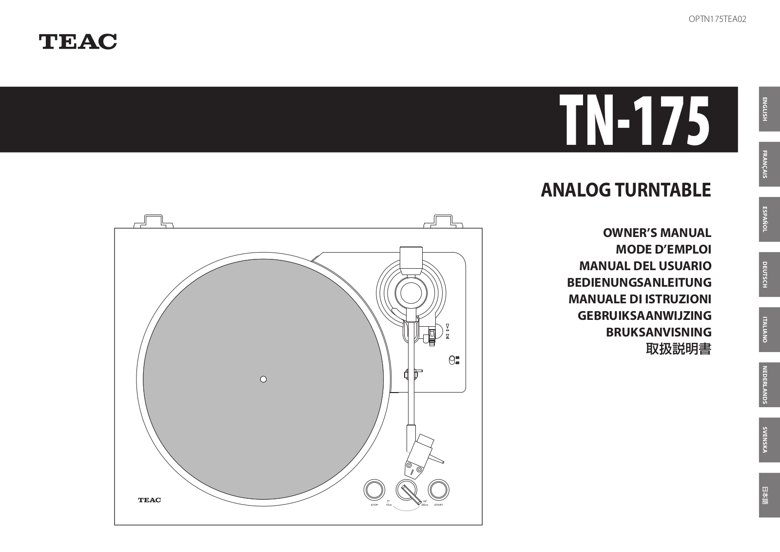 Teac TN-175 User guide - ManualMachine.com