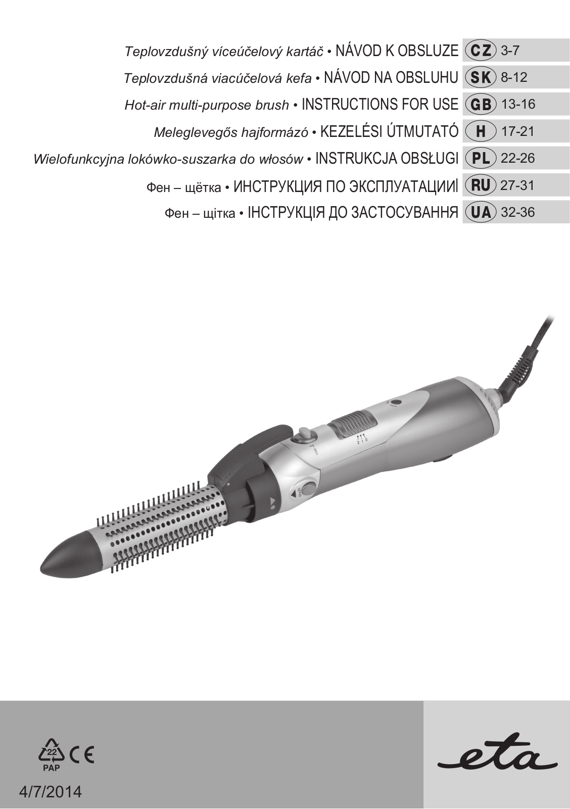 ETA 1321 90000 User Manual