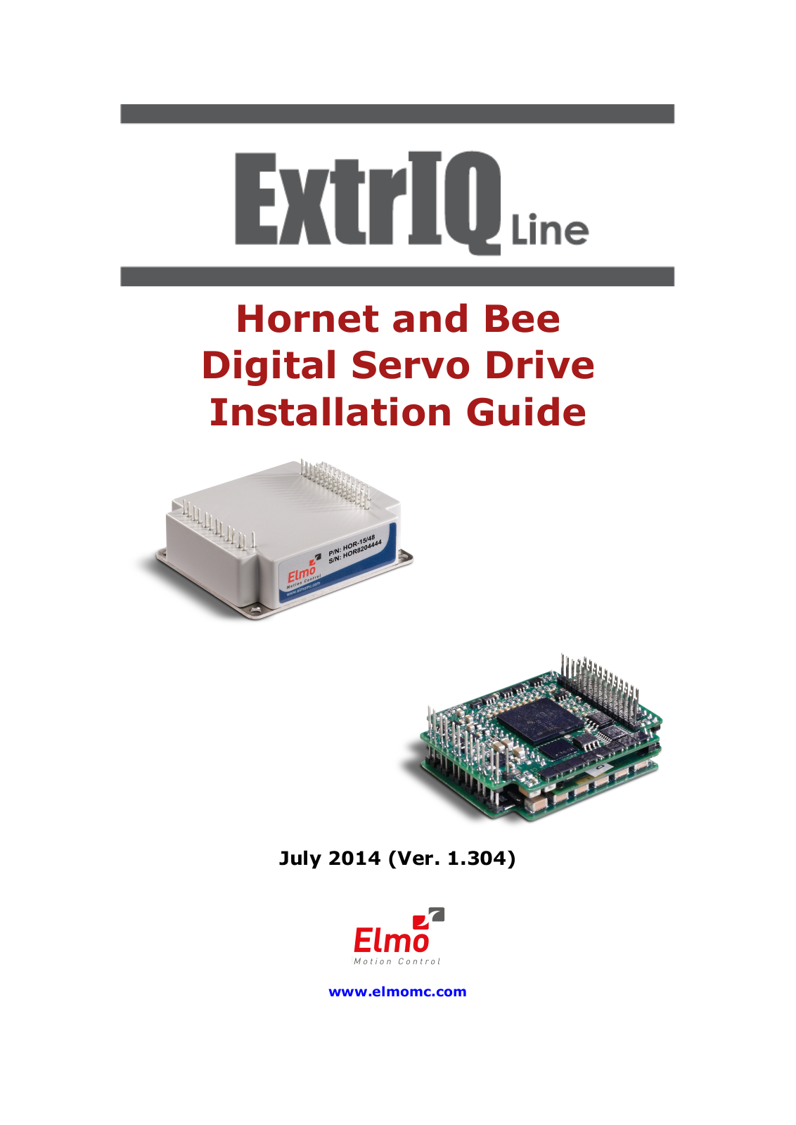 ElmoMC ExtrIQ Digital Servo Drives-Hornet User Manual