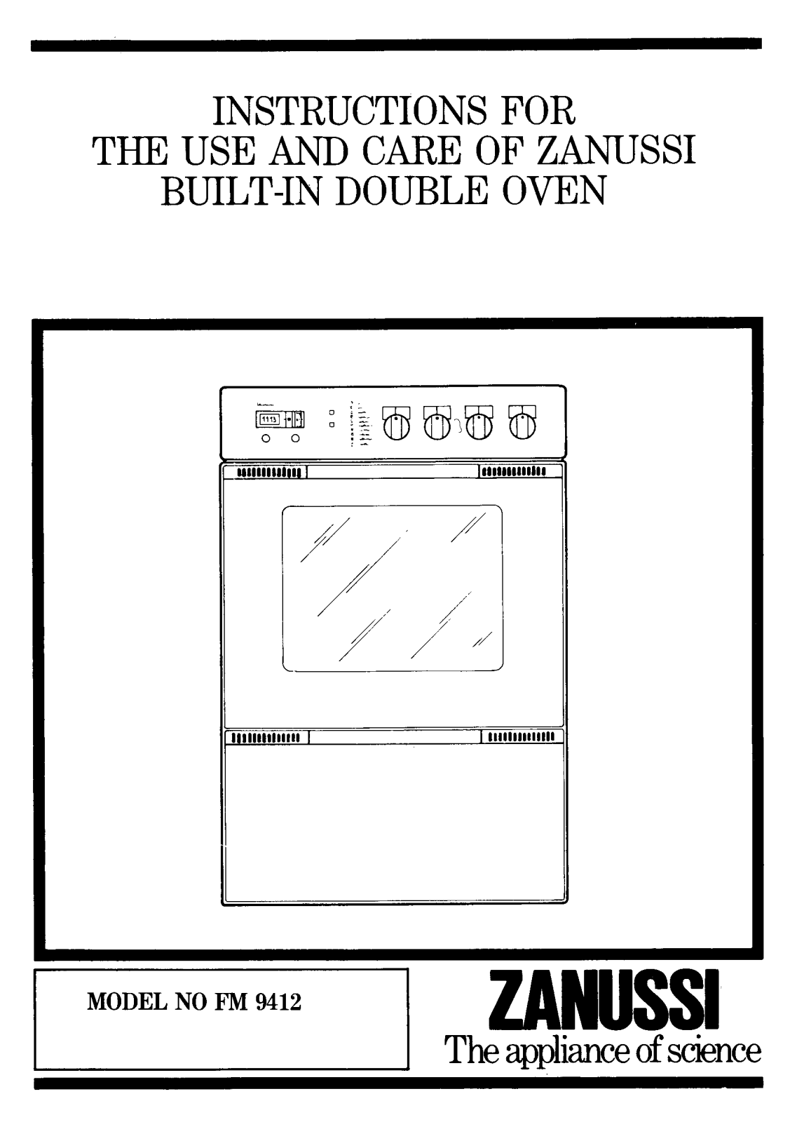 Zanussi FM9412 User Manual