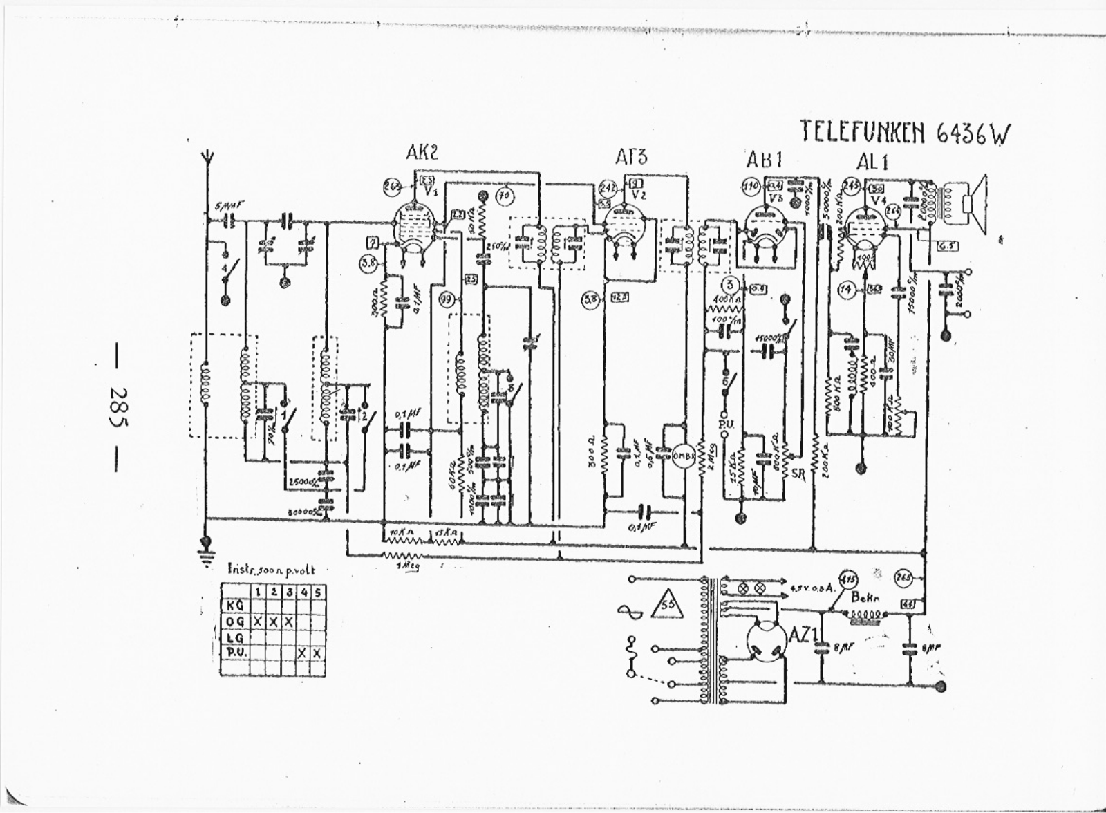 Telefunken 6436-W Schematic