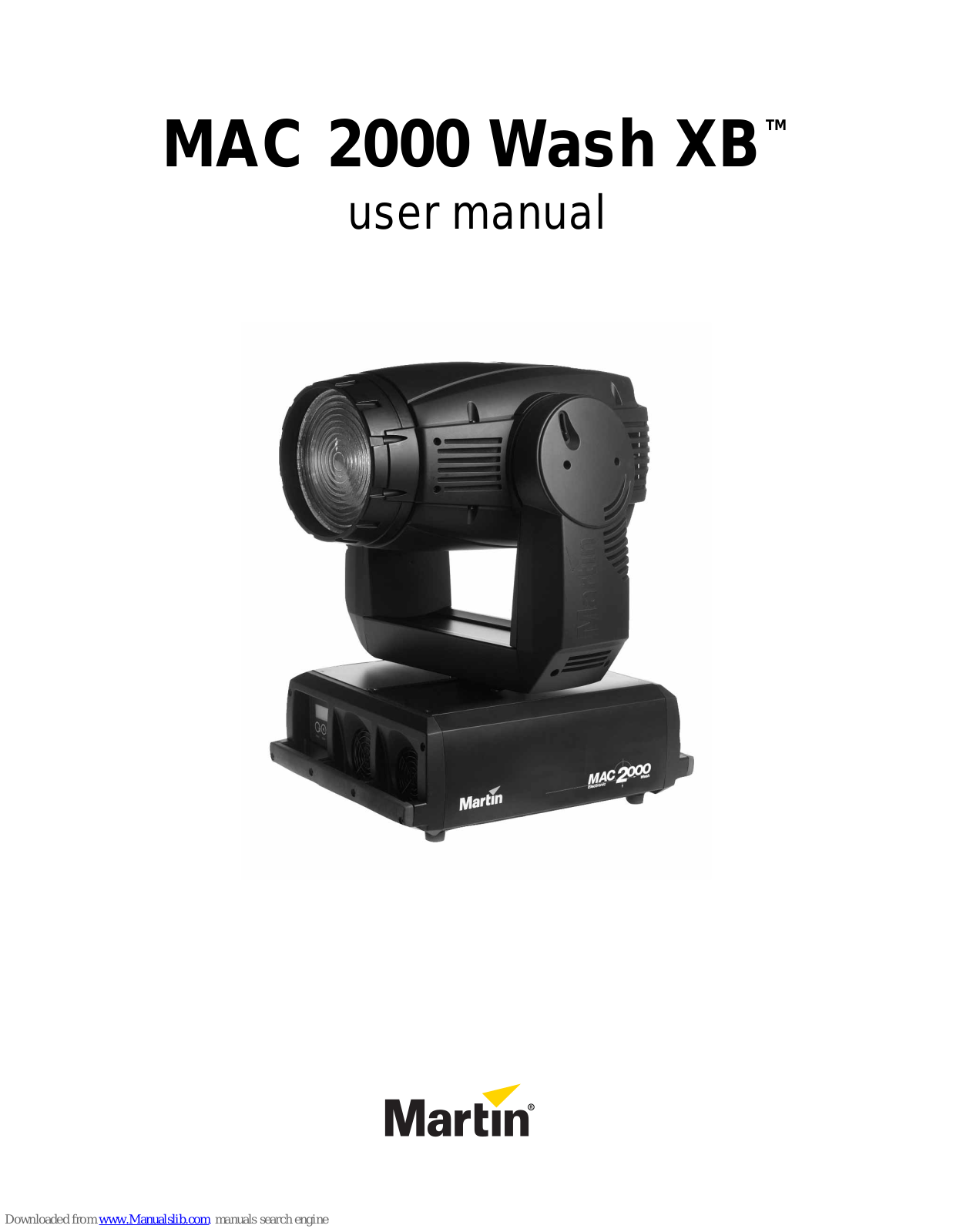 Martin MAC 2000 Wash XB User Manual