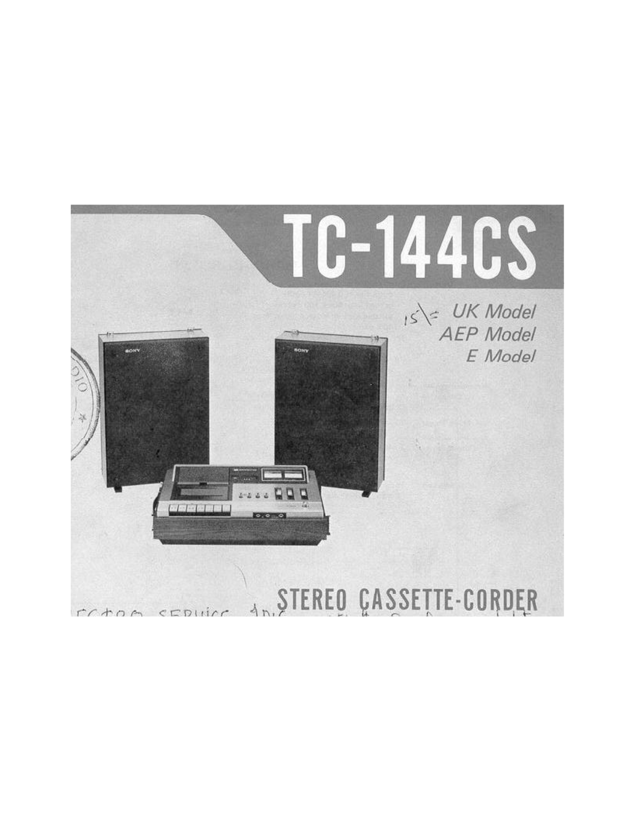 Sony TC-144-CS Schematic