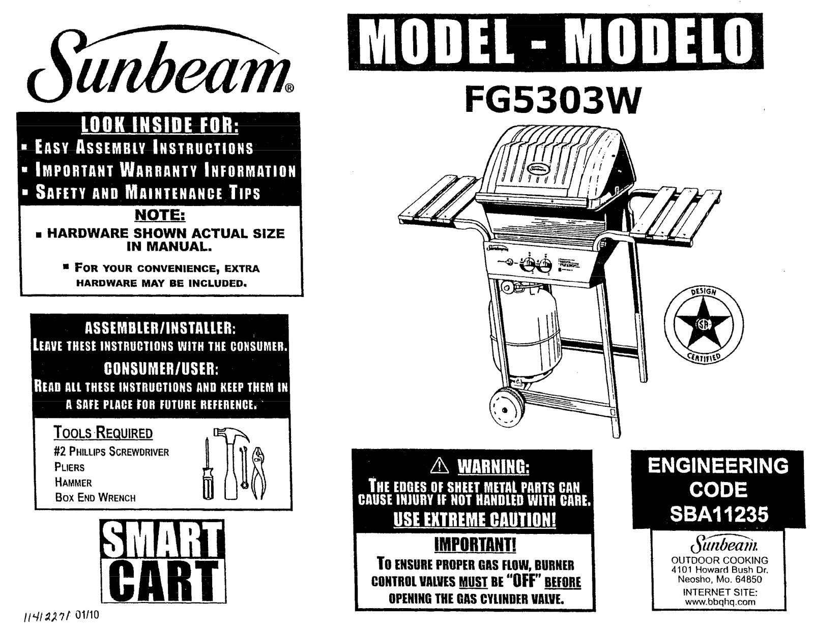 Sunbeam FG5303W User Manual