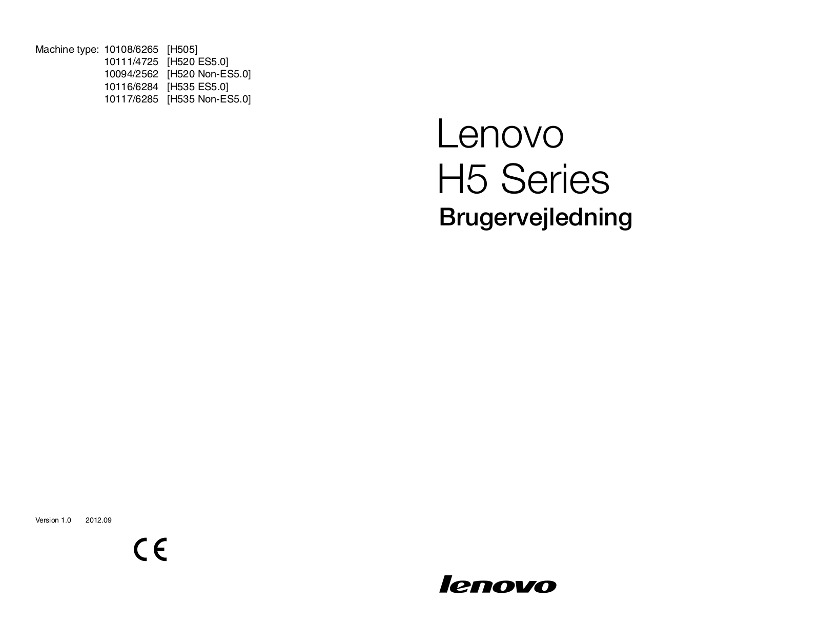 Lenovo H505, H520, H535 User Guide