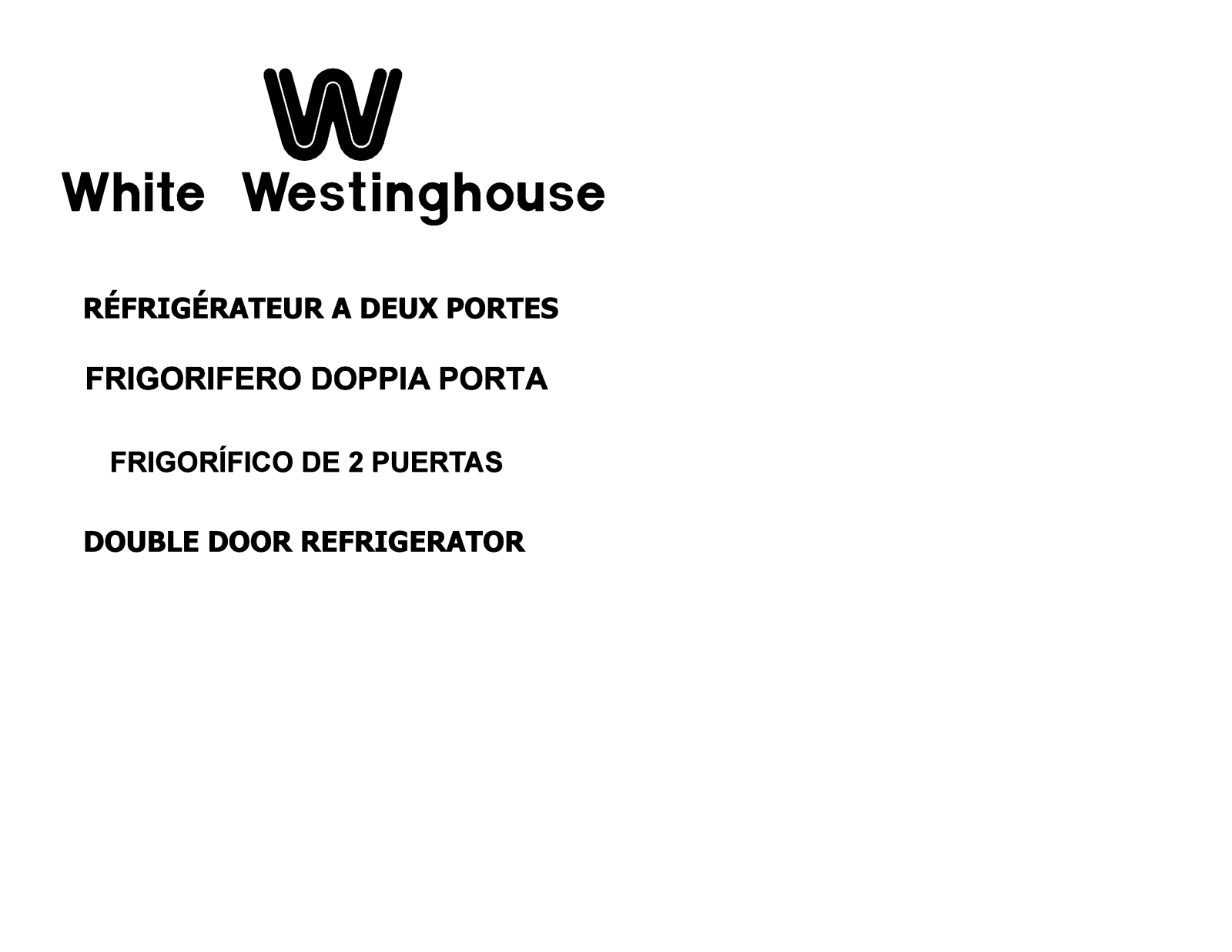 White-Westinghouse WD238B User Manual