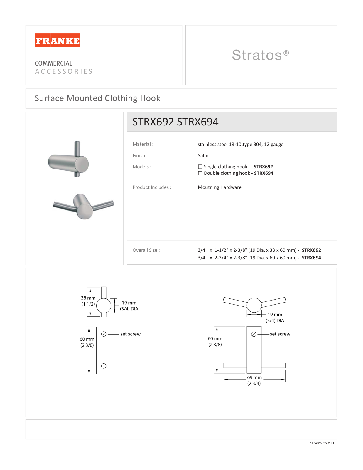 Franke Foodservice STRX692 User Manual - ManualMachine.com