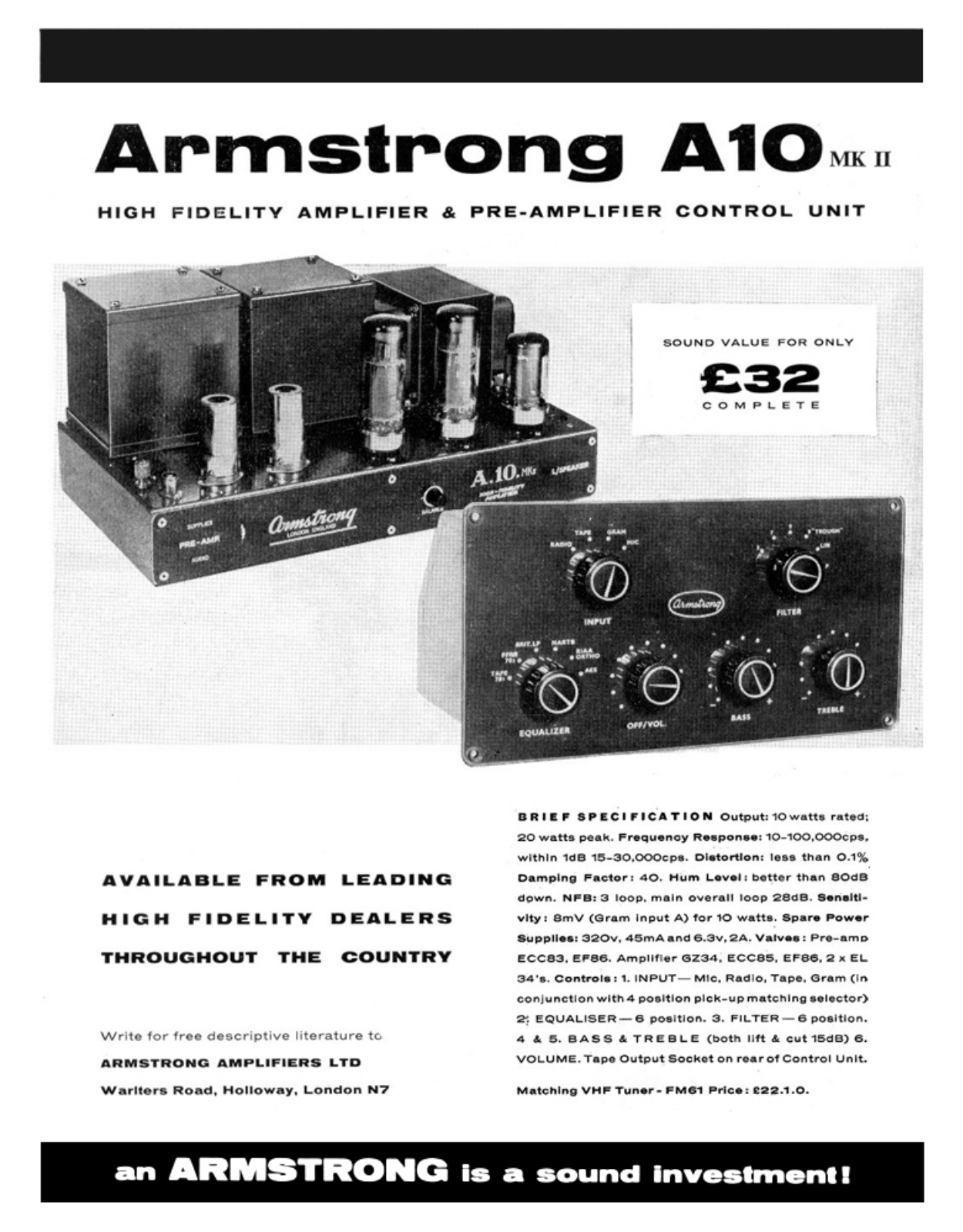 Armstrong Audio A-10 Brochure - ManualMachine.com