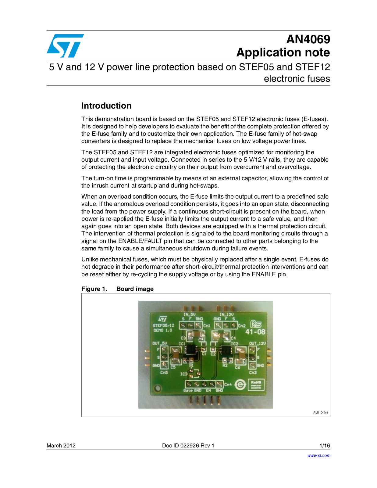 ST AN4069 APPLICATION NOTE