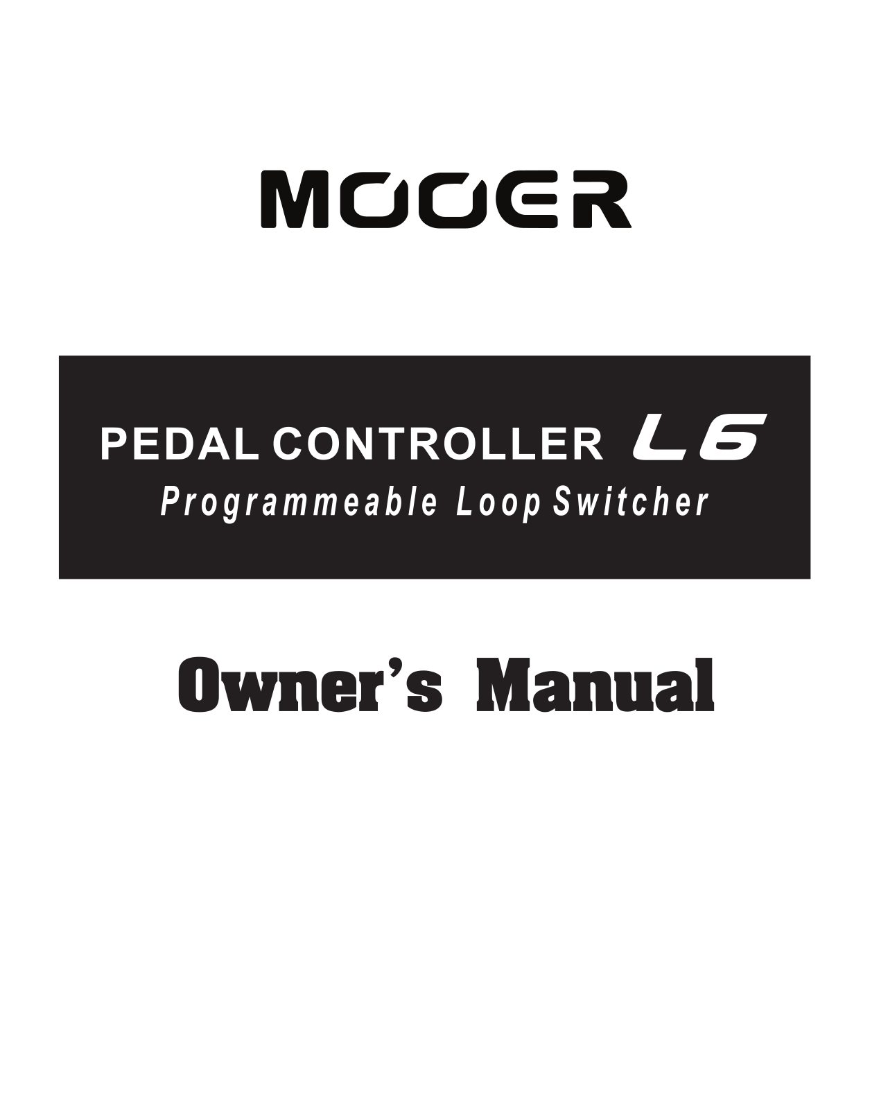 Mooer L6 User manual