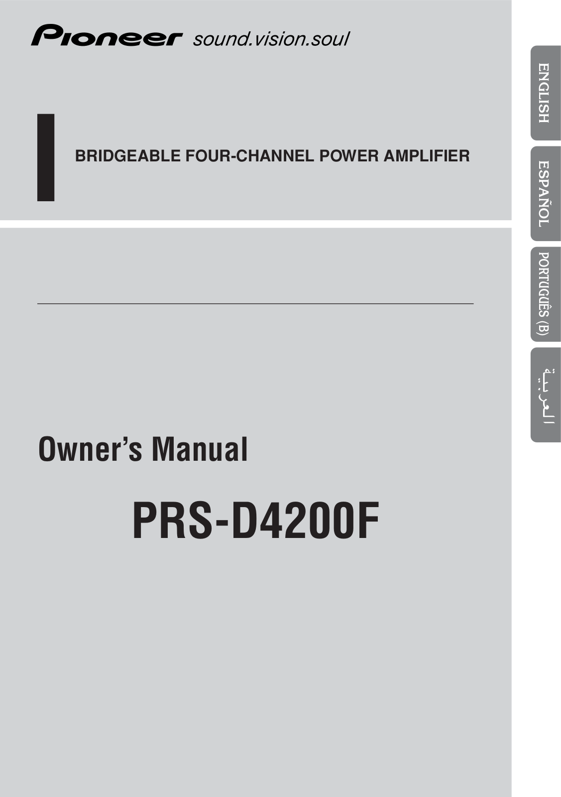 Pioneer PRS-D4200F User Manual