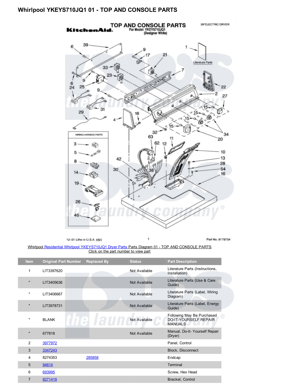 Whirlpool YKEYS710JQ1 Parts Diagram