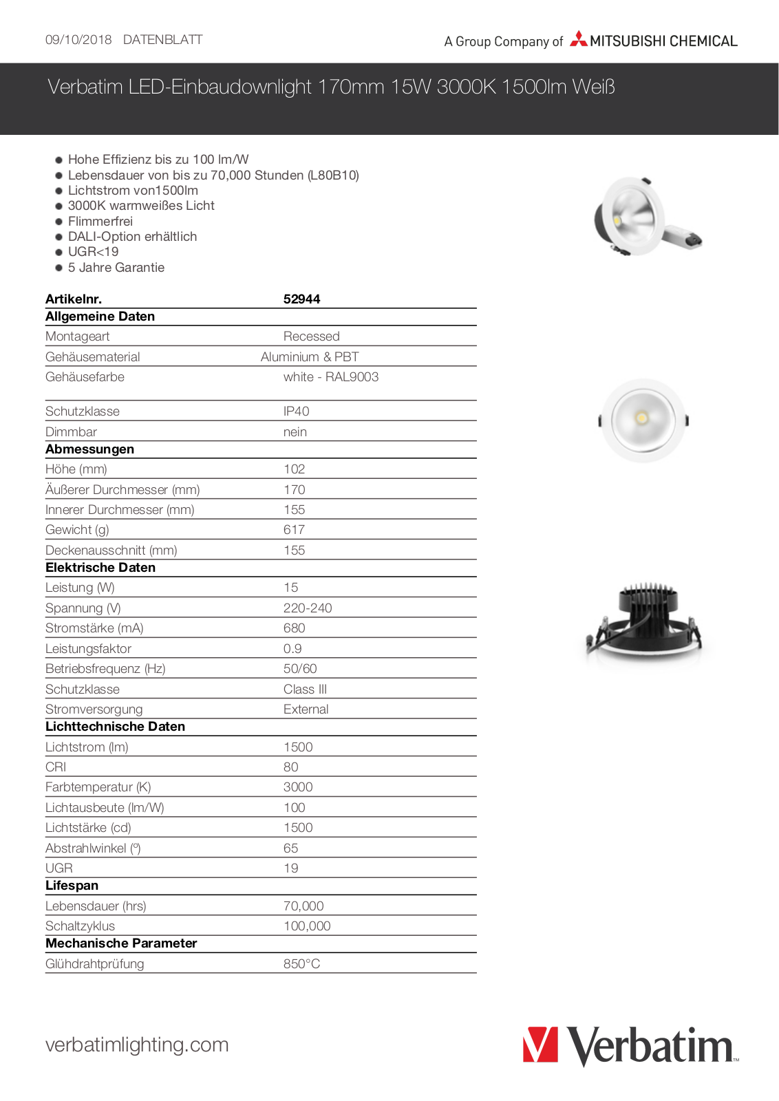 Verbatim 52944 Service Manual