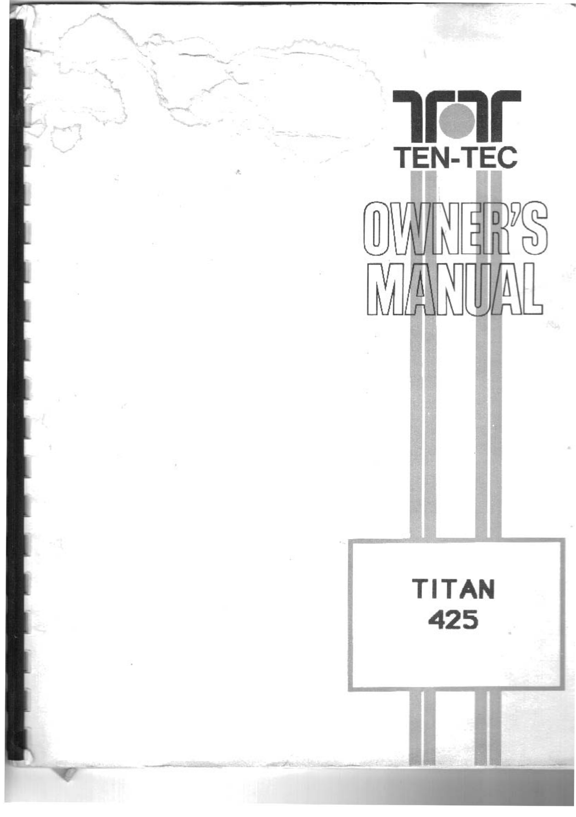 Ten-Tec Titan,425 User guide - ManualMachine.com