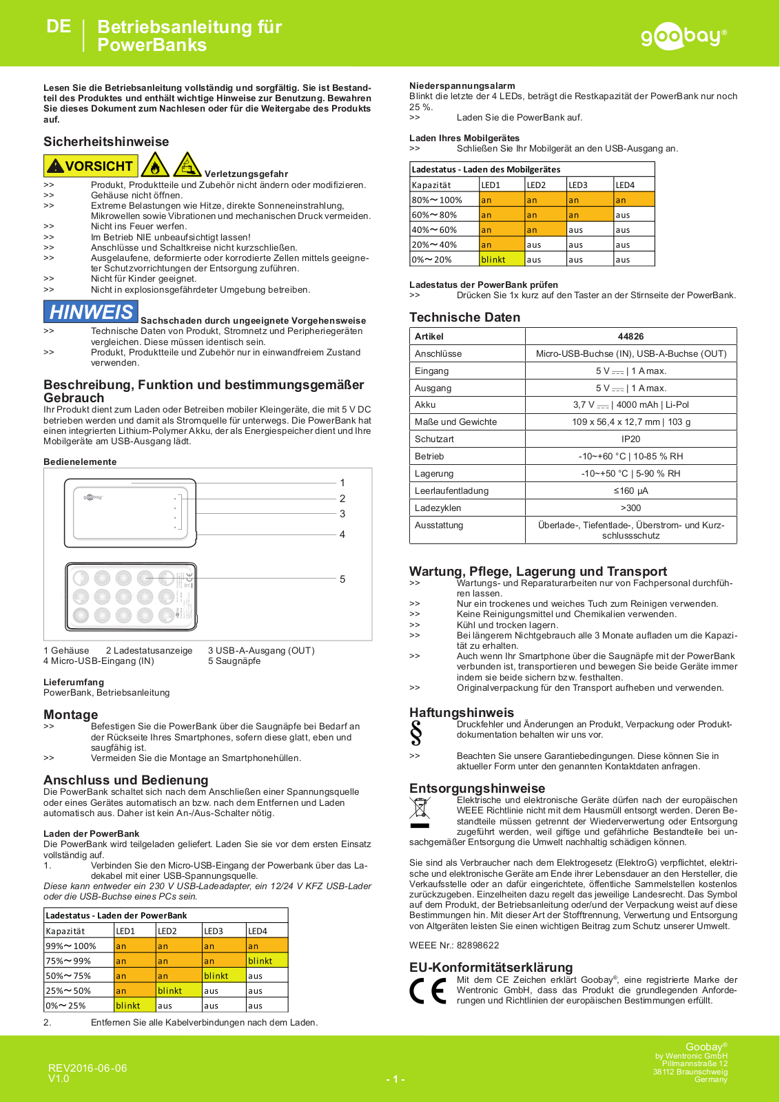 Goobay 44826 User Manual