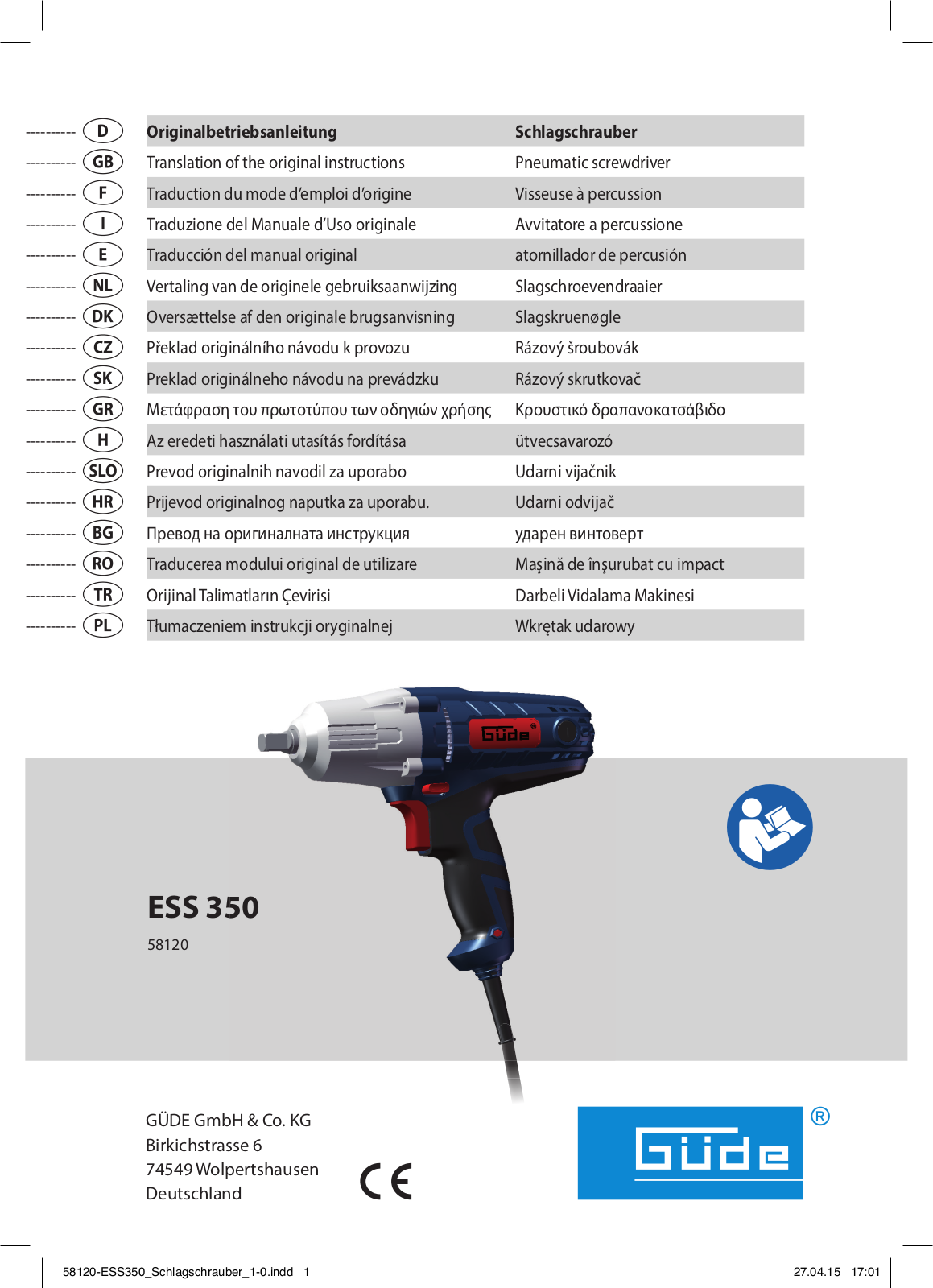 Güde ESS 350 User Manual