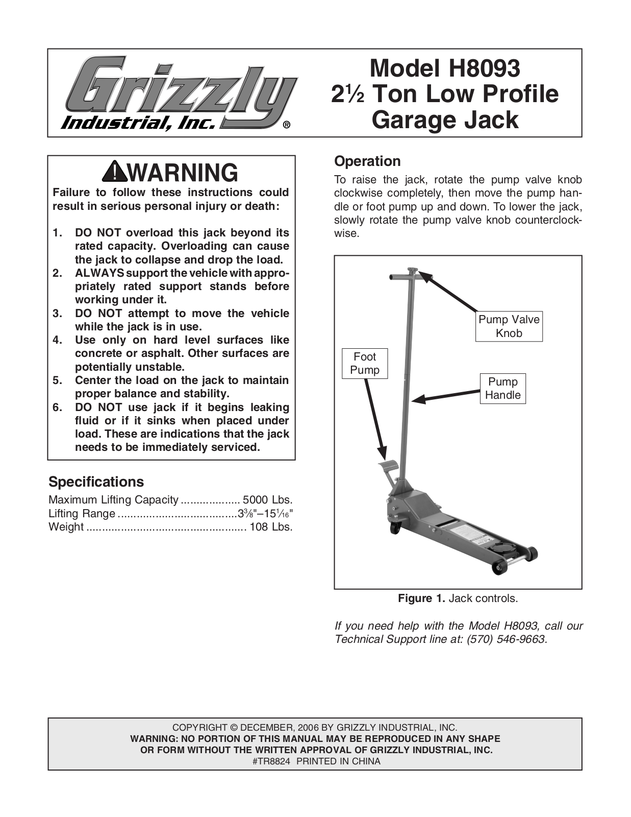 Grizzly H8093 User Manual